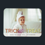 写真モダンのハロウィーンをトリックまたは治療する マグネット<br><div class="desc">StonkingStuffが設計した使モダン用簡単テンプレートを使用して、独自の「トリックまたはトリートフォトハロウィーン」を作成する。</div>