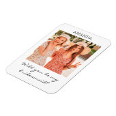 写真モダンのパーソナライズされた花嫁の提案 マグネット (左側)