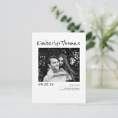 写真モダンのミニマルシンプルと保存 案内ポストカード (スタンド正面)