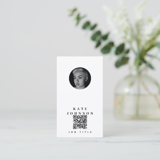 写真モダンのミニマルシンプル写真 名刺 (スタンド正面)