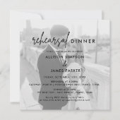 写真モダンのリハ結婚ーサルディナー招待状 招待状 (正面)