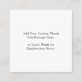 写真モダンの予算結婚サンキューカードのスクリプト エンクロージャーカード (裏面)