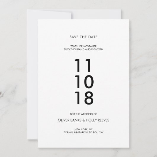 写真モダンの保存日 セーブザデート (正面)