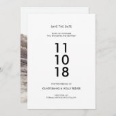 写真モダンの保存日 セーブザデート (正面/裏面)