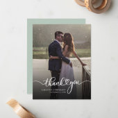 写真モダンの写結婚真ありがとう ノートカード (正面/裏面インサイチュ)