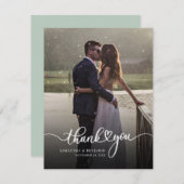 写真モダンの写結婚真ありがとう ノートカード (正面/裏面)