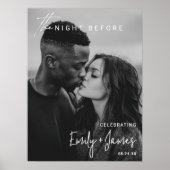 写真モダンの前夜婚約歓迎 ポスター (正面)