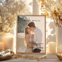 写真モダンの前夜婚約歓迎 ポスター