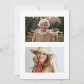 写真モダンの前後のメモリアル サンキューカード (裏面)