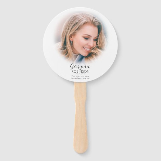 写真モダンの前後のメモリアル ハンドファン (裏面)