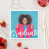 写真モダンの卒業スクリプト スタンダードランチョンナプキン (インサイチュ)