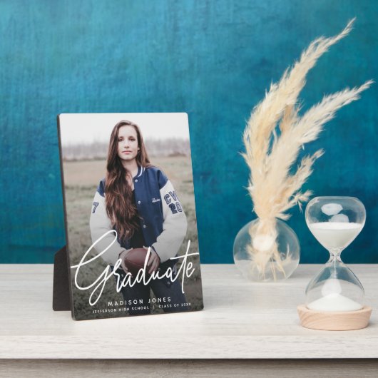 写真モダンの卒業スクリプト フォトプラーク (側面)