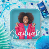 写真モダンの卒業スクリプト ペーパープレート (パーティー)