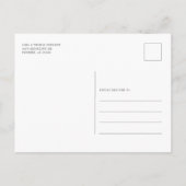 写真モダンの卒業スクリプト 案内ポストカード (裏面)