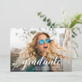 写真モダンの卒業スクリプト 案内状 (スタンド正面)