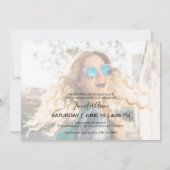 写真モダンの卒業スクリプト 案内状 (裏面)