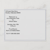 写真モダンの卒業写真カードの追加 インビテーションポストカード (裏面)