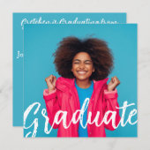 写真モダンの卒業招待状 招待状 (正面/裏面)