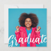 写真モダンの卒業招待状 招待状 (正面)