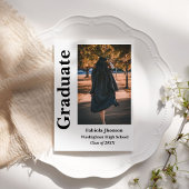 写真モダンの卒業招待状 招待状