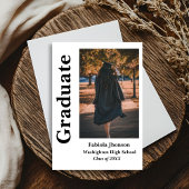 写真モダンの卒業招待状 招待状