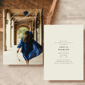 写真モダンの卒業発表カード 招待状