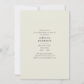 写真モダンの卒業発表カード 招待状 (裏面)