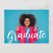 写真モダンの卒業発表 インビテーションポストカード (正面)