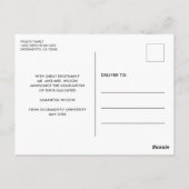 写真モダンの卒業発表 ポストカード (裏面)