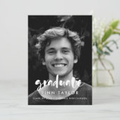 写真モダンの卒業発表 案内状 (スタンド正面)