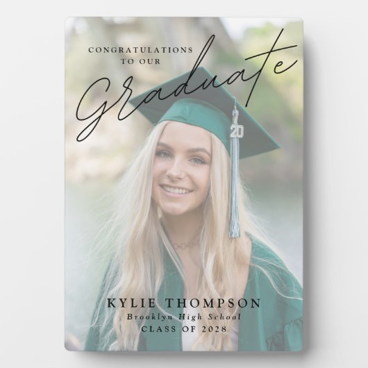 写真モダンの卒業祝いの台本 フォトプラーク (正面)