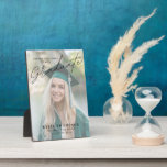 写真モダンの卒業祝いの台本 フォトプラーク<br><div class="desc">新しモダンく卒業したエレガント子供、友人や同僚のための卒業ギフト。スクリプトレタリングと卒業生の写真を備えている。</div>