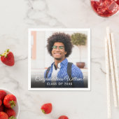 写真モダンの卒業記念パーティー スタンダードカクテルナプキン (インサイチュ)