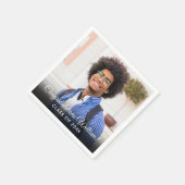 写真モダンの卒業記念パーティー スタンダードカクテルナプキン (角)