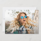 写真モダンの卒業記念パーティー 招待状 (正面)