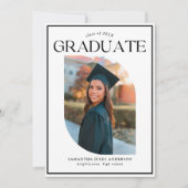 写真モダンの卒業記念パーティー 招待状 (正面)