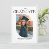 写真モダンの卒業記念パーティー 招待状 (スタンド正面)