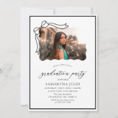 写真モダンの卒業記念パーティー 招待状 (裏面)