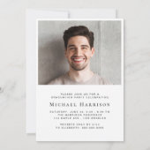 写真モダンの卒業記念パーティー 招待状 (裏面)