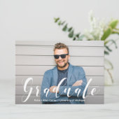 写真モダンの卒業記念パーティー 招待状 (スタンド正面)