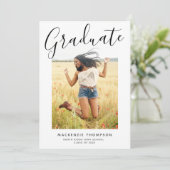 写真モダンの卒業記念パーティー 招待状 (スタンド正面)