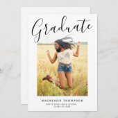 写真モダンの卒業記念パーティー 招待状 (正面/裏面)