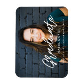 写真モダンの卒業 マグネット (縦)