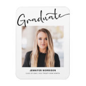 写真モダンの台本を卒業高校卒業 マグネット (縦)