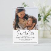 写真モダンの告知カードの保存 招待状 (スタンド正面)