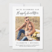 写真モダンの婚約に関す婚約したる発表 案内状 (正面)