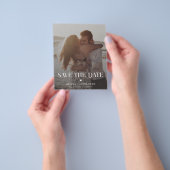 写真モダンの宛先の結救婚日 チラシ (手)