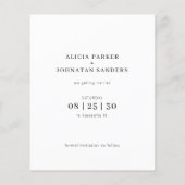 写真モダンの宛先の結救婚日 チラシ (裏面)