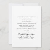 写真モダンの後ずっと幸せに セーブザデート (裏面)