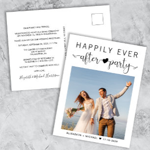 写真モダンの後結婚のパーティー披露宴 ポストカード
